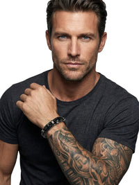 Thumbnail for Men's Genuine Leather Double Rope Bracelet