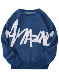 Thumbnail for Men's Graffiti Pullover Jacquard Pattern Sweater Casual Round Neck Contrast Color Knitted Men's Pullover, Drestiny, Sweaters, Pullovers, Long Sleeves, S, M, L, XL, XXL, Khaki, Black, Dark Blue, Dark Grey, United States, USA, Canada, Australia, New Zealand, United Kingdom, UK, graffiti sweaters men, graffiti print sweater men, streetwear graffiti sweater, men's graffiti jumper, graffiti jumper men, graphic sweater men, urban graffiti sweater, shopdrestiny.com
