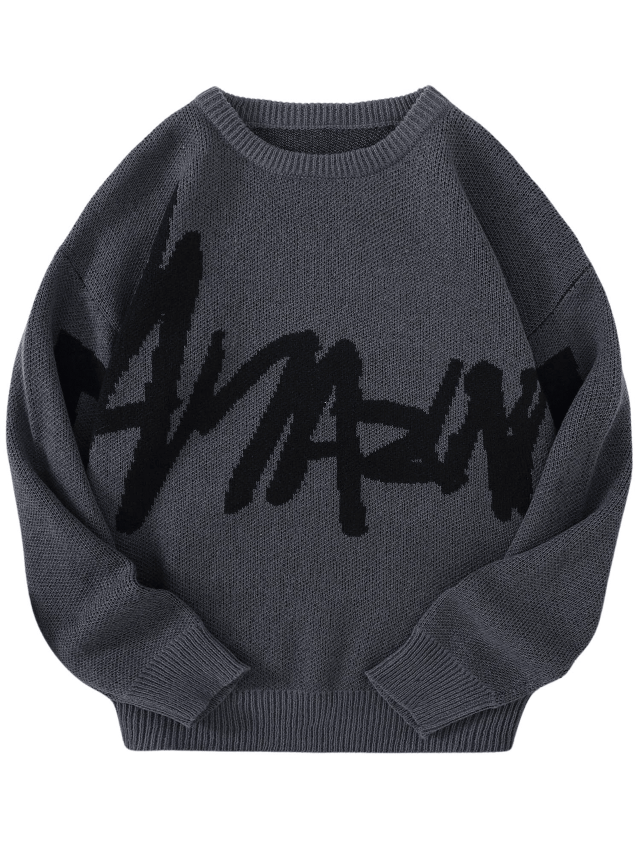Men's Graffiti Pullover Jacquard Pattern Sweater Casual Round Neck Contrast Color Knitted Men's Pullover, Drestiny, Sweaters, Pullovers, Long Sleeves, S, M, L, XL, XXL, Khaki, Black, Dark Blue, Dark Grey, United States, USA, Canada, Australia, New Zealand, United Kingdom, UK, graffiti sweaters men, graffiti print sweater men, streetwear graffiti sweater, men's graffiti jumper, graffiti jumper men, graphic sweater men, urban graffiti sweater, shopdrestiny.com
