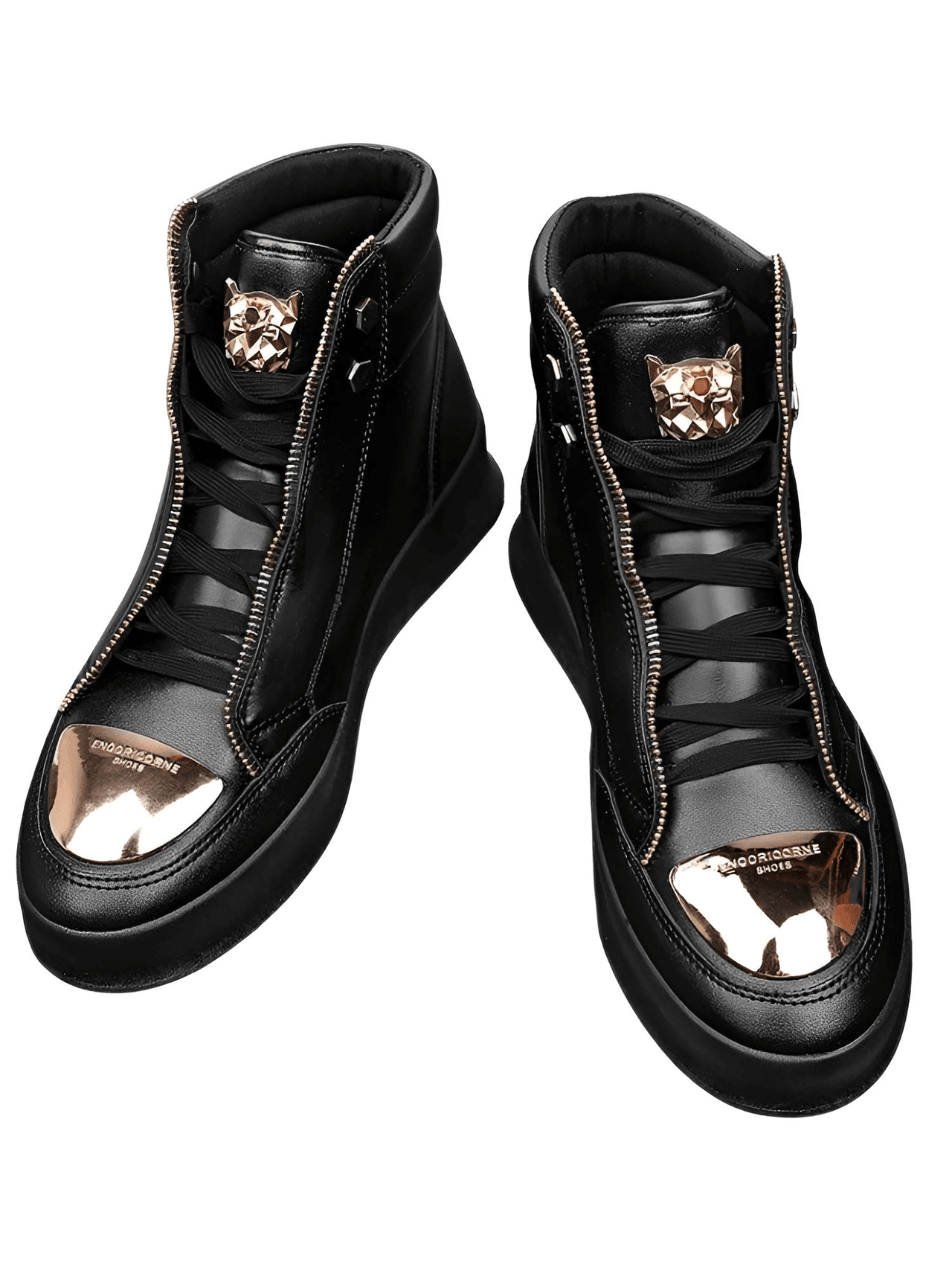 Men's High Top Sneakers Trendy Gold Accents -, Sneakers , Drestiny , 10, 6.5, 7, 7.5, 8.5, 9, Australia, Black, Canada, New Zealand, Red, Sneakers, United Kingdom, United States, White , Drestiny , www.shopdrestiny.com