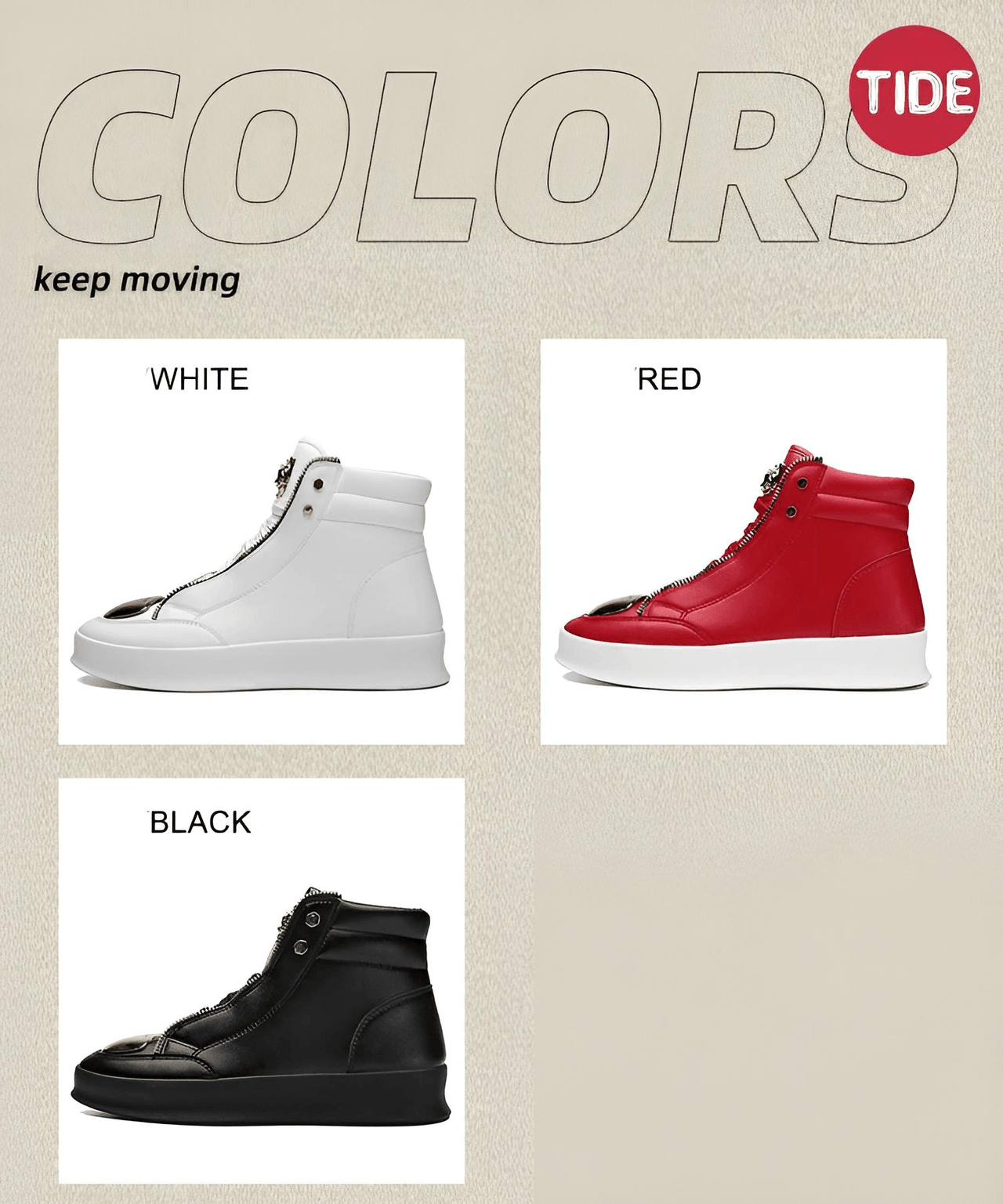 Men's High Top Sneakers Trendy Gold Accents -, Sneakers , Drestiny , 10, 6.5, 7, 7.5, 8.5, 9, Australia, Black, Canada, New Zealand, Red, Sneakers, United Kingdom, United States, White , Drestiny , www.shopdrestiny.com