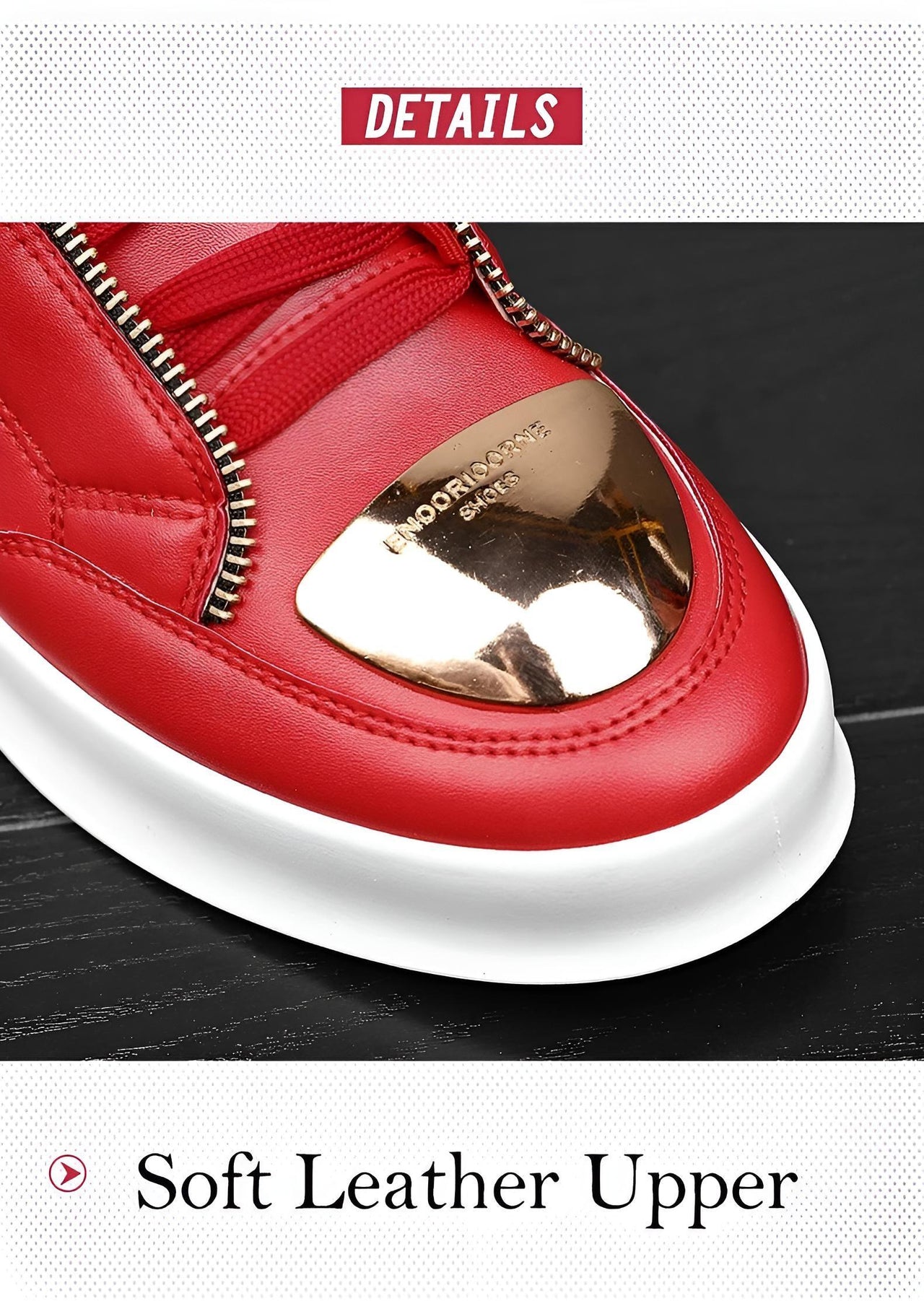 Men's High Top Sneakers Trendy Gold Accents -, Sneakers , Drestiny , 10, 6.5, 7, 7.5, 8.5, 9, Australia, Black, Canada, New Zealand, Red, Sneakers, United Kingdom, United States, White , Drestiny , www.shopdrestiny.com