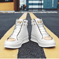 Thumbnail for Men's High Top Sneakers Trendy Gold Accents -, Sneakers , Drestiny , 10, 6.5, 7, 7.5, 8.5, 9, Australia, Black, Canada, New Zealand, Red, Sneakers, United Kingdom, United States, White , Drestiny , www.shopdrestiny.com