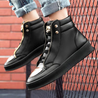 Thumbnail for Men's High Top Sneakers Trendy Gold Accents -, Sneakers , Drestiny , 10, 6.5, 7, 7.5, 8.5, 9, Australia, Black, Canada, New Zealand, Red, Sneakers, United Kingdom, United States, White , Drestiny , www.shopdrestiny.com