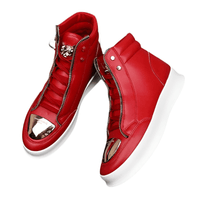 Thumbnail for Men's High Top Sneakers Trendy Gold Accents -, Sneakers , Drestiny , 9.5, 6.5, 7, 8, 8.5, 9, Australia, Black, Canada, New Zealand, Red, Sneakers, United Kingdom, United States, White , Drestiny , www.shopdrestiny.com