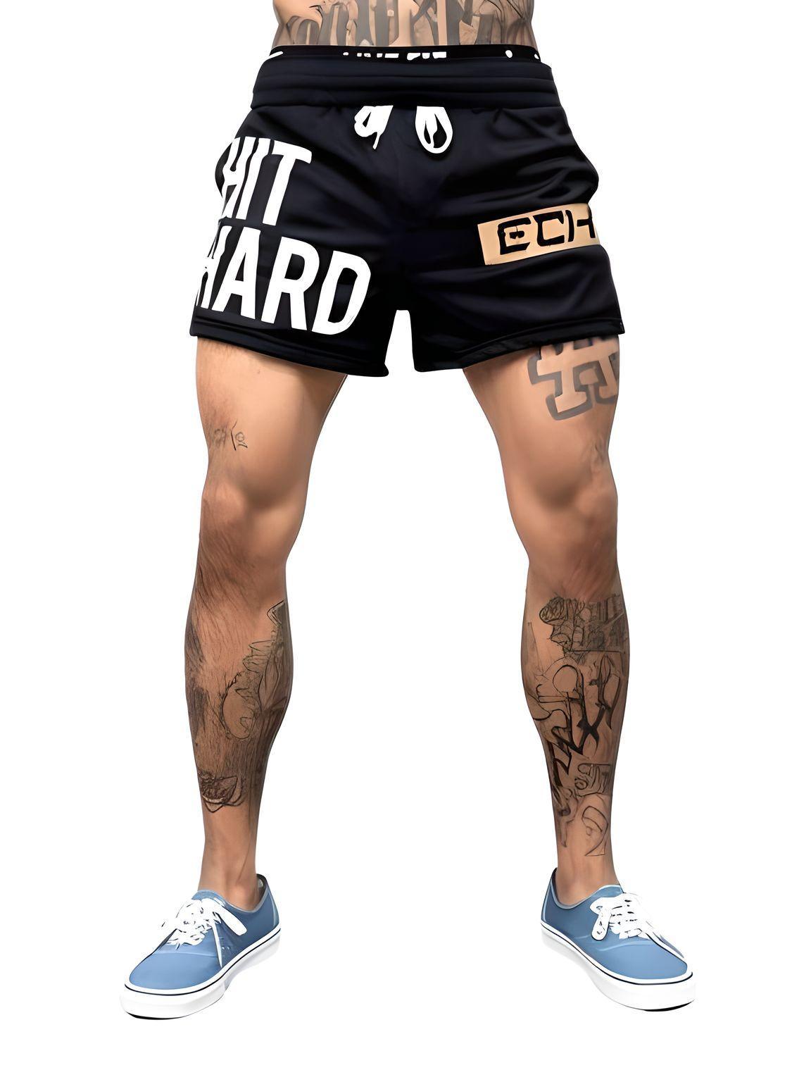 Men's Hit HARD Gym Shorts -, Shorts , Drestiny , Army Green, Australia, Black, Blue, Canada, Gender_Men, Grey, L, M, Navy, New Zealand, Red, Shorts, United Kingdom, United States, White, XL, XXL, XXXL , Drestiny , www.shopdrestiny.com