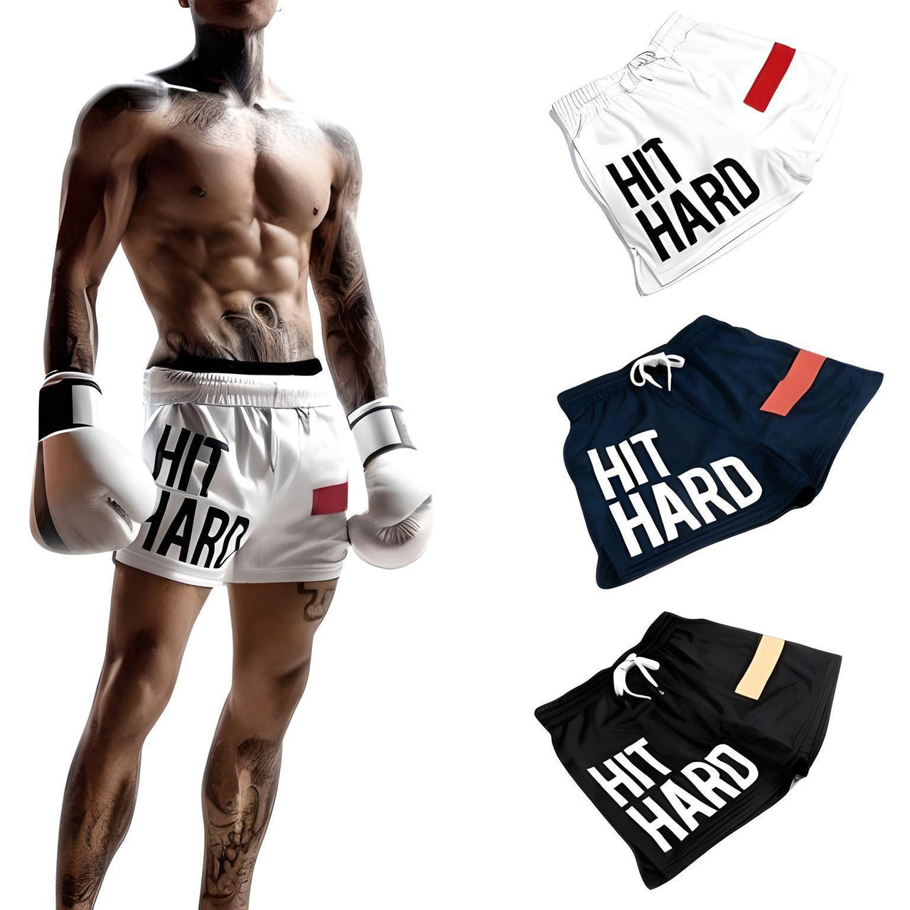 Men's Hit HARD Gym Shorts -, Shorts , Drestiny , Army Green, Australia, Black, Blue, Canada, Gender_Men, Grey, L, M, Navy, New Zealand, Red, Shorts, United Kingdom, United States, White, XL, XXL, XXXL , Drestiny , www.shopdrestiny.com