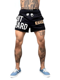 Thumbnail for Men's Hit HARD Gym Shorts -, Shorts , Drestiny , Army Green, Australia, Black, Blue, Canada, Gender_Men, Grey, L, M, Navy, New Zealand, Red, Shorts, United Kingdom, United States, White, XL, XXL, XXXL , Drestiny , www.shopdrestiny.com