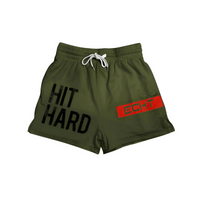 Thumbnail for Men's Hit HARD Gym Shorts -, Shorts , Drestiny , Army Green, Australia, Black, Blue, Canada, Gender_Men, Grey, L, M, Navy, New Zealand, Red, Shorts, United Kingdom, United States, White, XL, XXL, XXXL , Drestiny , www.shopdrestiny.com