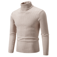 Thumbnail for Men's Turtleneck Sweaters Solid Color Slim Fit Fashionable Pullover Mens Winter Outdoor Tops -, Turtlenecks , Drestiny , 4XL, 5XL, Army Green, Australia, Beige, Black, Blue, Brown, Canada, Dark Blue, Dark Grey, Grey, L, Light Grey, Long Sleeves, M, Navy, New Zealand, Pink, Red, Sky Blue, Turtlenecks, United Kingdom, United States, White, Wine Red, XL, XXL, XXXL, Yellow , Drestiny , www.shopdrestiny.com