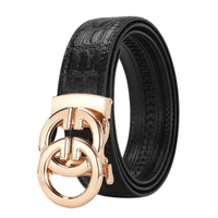 Thumbnail for Men's Leather Belt Metal Alloy Automatic Buckle Brand Luxury Design Waist Belts For Men -, Belts , Drestiny , Australia, Belts, Black, Canada, Gender_Men, Gold, New Zealand, Silver, United Kingdom, United States , Drestiny , www.shopdrestiny.com