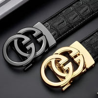 Thumbnail for Men's Leather Belt Metal Alloy Automatic Buckle Brand Luxury Design Waist Belts For Men -, Belts , Drestiny , Australia, Belts, Black, Canada, Gender_Men, Gold, New Zealand, Silver, United Kingdom, United States , Drestiny , www.shopdrestiny.com