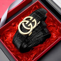 Thumbnail for Men's Leather Belt Metal Alloy Automatic Buckle Brand Luxury Design Waist Belts For Men -, Belts , Drestiny , Australia, Belts, Black, Canada, Gender_Men, Gold, New Zealand, Silver, United Kingdom, United States , Drestiny , www.shopdrestiny.com