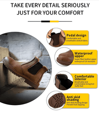 Thumbnail for Men's Leather Work Boots - Indestructible! -, Boots , Drestiny , Australia, Black, Boots, Brown, FR, New Zealand, Saddle Brown, Sienna, United Kingdom, United States, Work Boots , Drestiny , www.shopdrestiny.com