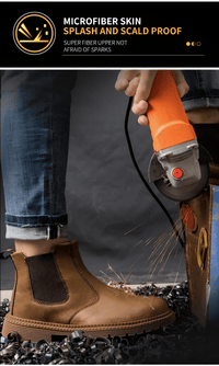 Thumbnail for Men's Leather Work Boots - Indestructible!