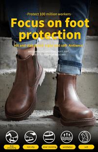 Thumbnail for Men's Leather Work Boots - Indestructible! -, Boots , Drestiny , Australia, Black, Boots, Brown, FR, New Zealand, Saddle Brown, Sienna, United Kingdom, United States, Work Boots , Drestiny , www.shopdrestiny.com