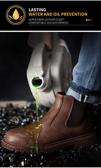 Thumbnail for Men's Leather Work Boots - Indestructible! -, Boots , Drestiny , Australia, Black, Boots, Brown, FR, New Zealand, Saddle Brown, Sienna, United Kingdom, United States, Work Boots , Drestiny , www.shopdrestiny.com