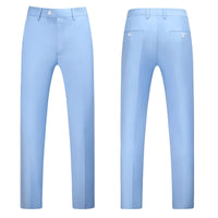 Thumbnail for Men's light blue pants displayed from two angles on a white background