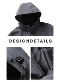 Thumbnail for Men's Lightweight Rain Jacket With Hood Outdoor Waterproof Raincoat Streetwear Hiking Windproof Jacket Climbing Outdoor Jackets