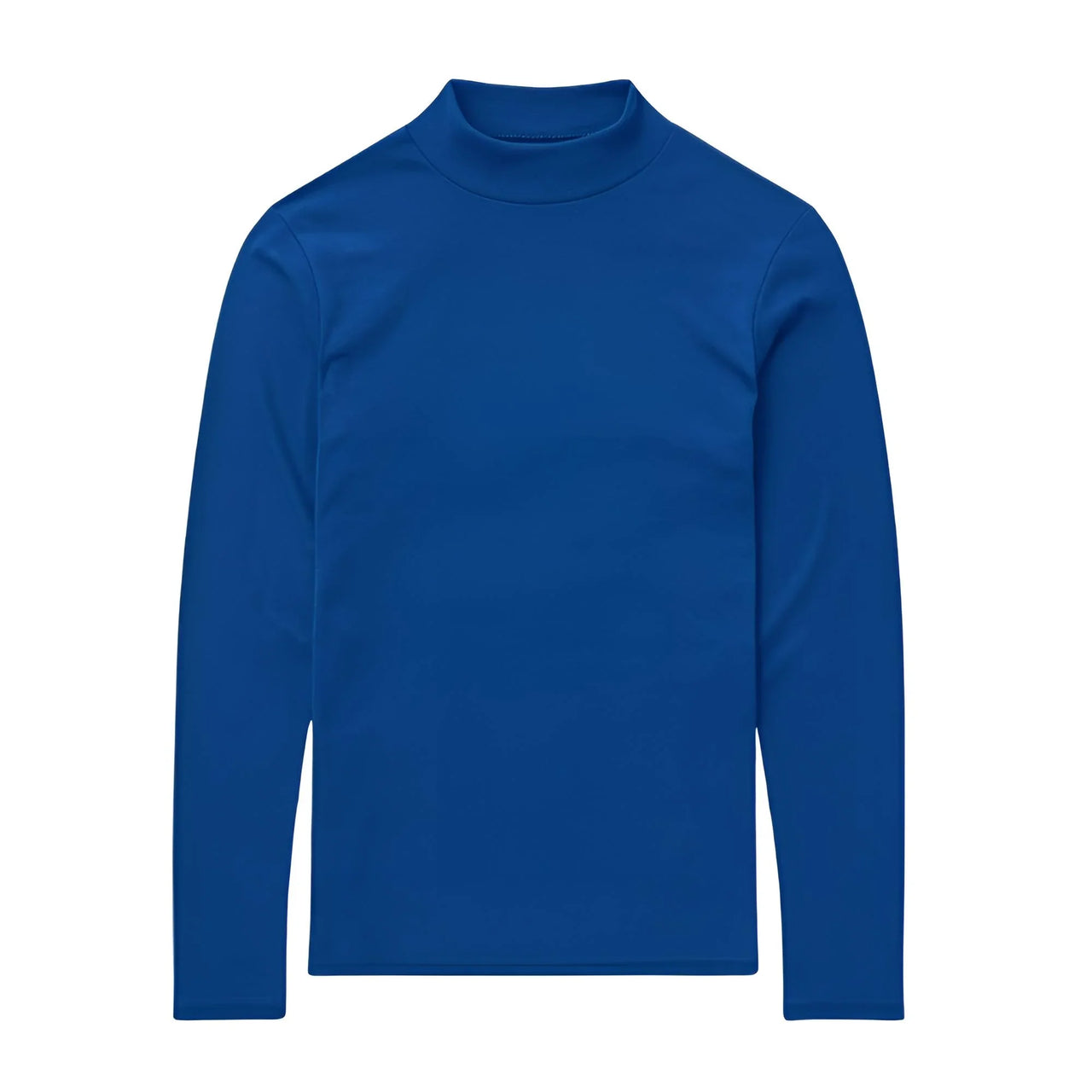 Blue long-sleeve shirt on a white background