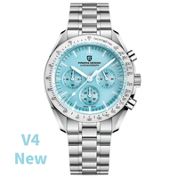 Thumbnail for Men's Omega Speedmaster Moonwatch Homage Watches Luxury Quartz Wrist Watch For Men AR Sapphire Speed Chronograph Automatic Date, Watches, Speedmaster Moonwatch Homage, Affordable Speedmaster Homage, Best Speedmaster Homage Watches,  Moonwatch Homage under $500, Pagani Speedmaster Homage, United States, USA, Canada, Australia, New Zealand, United Kingdom, UK, Red, Black, White, Silver Gold, Gold, Blue, Sky Blue, Ice Blue, shopdrestiny.com