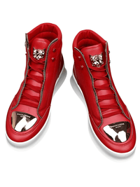 Thumbnail for Men's High Top Sneakers Trendy Gold Accents -, Sneakers , Drestiny , 10, 6.5, 7, 7.5, 8.5, 9, Australia, Black, Canada, New Zealand, Red, Sneakers, United Kingdom, United States, White , Drestiny , www.shopdrestiny.com