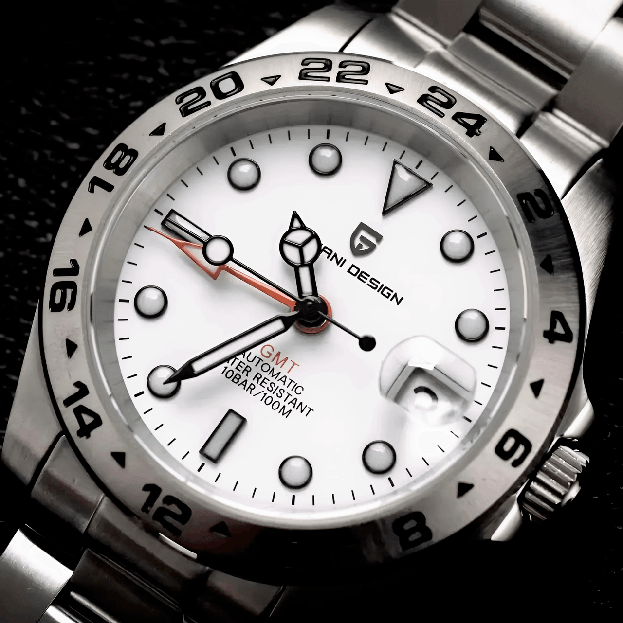 Men's Rolex Explorer II Homage Watch Automatic Mechanical Watches GMT Watch 42mm Sapphire Stainless Steel Waterproof Watch, Drestiny, Best Rolex Explorer II Homage, Explorer II Homage Under $500, Steinhart Ocean One GMT, Rolex Explorer II Alternative, Budget Explorer II Watch, Watches, Silver, Black, White, United States, USA, Australia, New Zealand, United Kingdom, UK, shopdrestiny.com