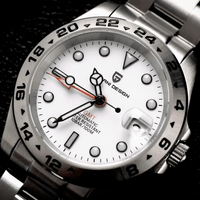 Thumbnail for Men's Rolex Explorer II Homage Watch Automatic Mechanical Watches GMT Watch 42mm Sapphire Stainless Steel Waterproof Watch, Drestiny, Best Rolex Explorer II Homage, Explorer II Homage Under $500, Steinhart Ocean One GMT, Rolex Explorer II Alternative, Budget Explorer II Watch, Watches, Silver, Black, White, United States, USA, Australia, New Zealand, United Kingdom, UK, shopdrestiny.com