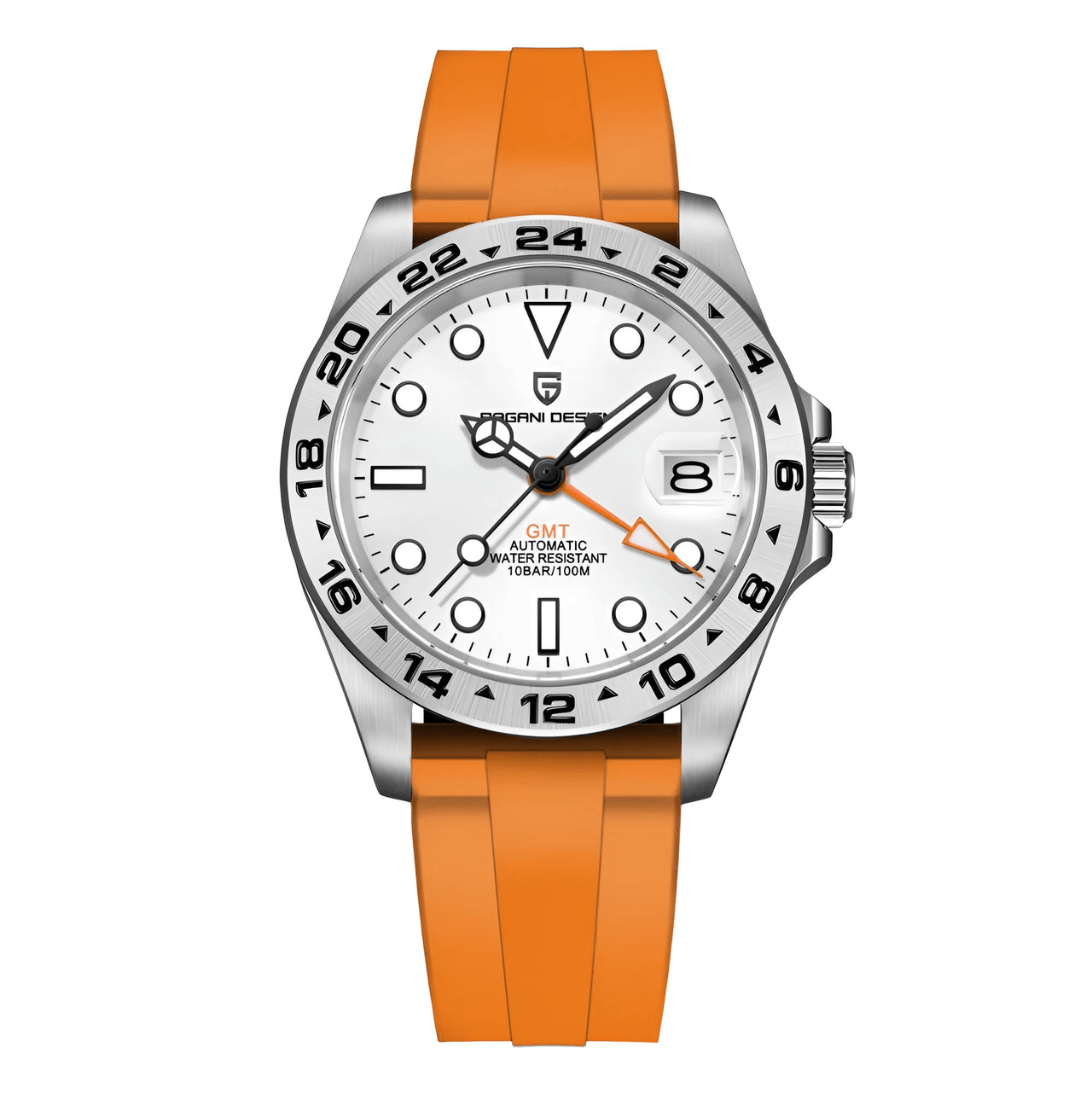 Men's Rolex Explorer II Homage Watch Automatic Mechanical Watches GMT Watch 42mm Sapphire Stainless Steel Waterproof Watch, Drestiny, Best Rolex Explorer II Homage, Explorer II Homage Under $500, Steinhart Ocean One GMT, Rolex Explorer II Alternative, Budget Explorer II Watch, Watches, Silver, Black, White, United States, USA, Australia, New Zealand, United Kingdom, UK, shopdrestiny.com