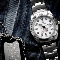 Thumbnail for Men's Rolex Explorer II Homage Watch Automatic Mechanical Watches GMT Watch 42mm Sapphire Stainless Steel Waterproof Watch, Drestiny, Best Rolex Explorer II Homage, Explorer II Homage Under $500, Steinhart Ocean One GMT, Rolex Explorer II Alternative, Budget Explorer II Watch, Watches, Silver, Black, White, United States, USA, Australia, New Zealand, United Kingdom, UK, shopdrestiny.com
