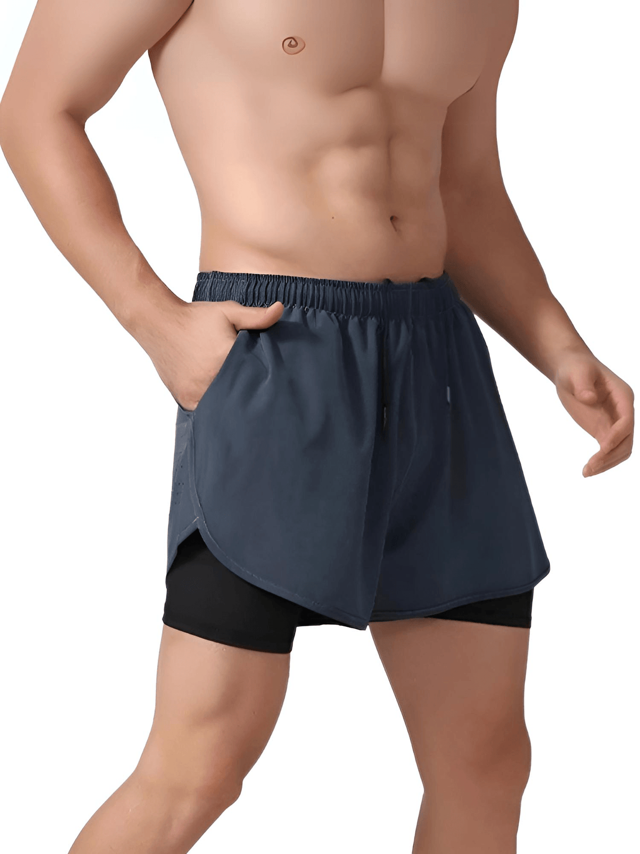 Men's Running Shorts Quick-Drying Fitness Double Layer Shorts Men's New Sport Workout Training Bodybuilding Shorts, Drestiny, Shorts, S, M, L, XL, XXL, United States, Canada, Australia, Gender_Men, New Zealand, United Kingdom, UK, Blue-Grey, White, Black, Fluorescent Green, Fluorescent Blue, Army Green, Brown, Sky Blue, Dark Pink, Purple, Orange, running shorts for men, men's athletic shorts, men's running shorts with pockets, running shorts men, men's gym shorts, 2 n 1 running shorts men, shopdrestiny.com