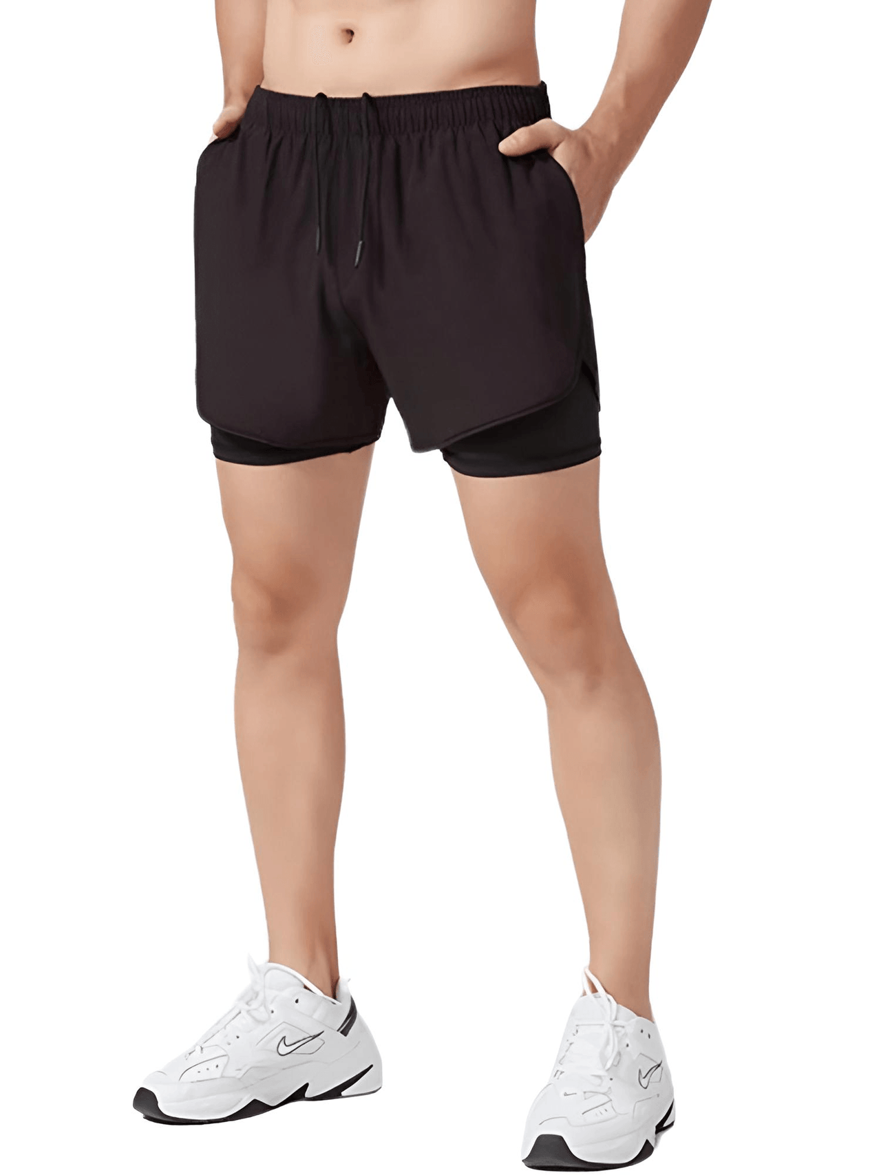 Men's Running Shorts Quick-Drying Fitness Double Layer Shorts Men's New Sport Workout Training Bodybuilding Shorts, Drestiny, Shorts, S, M, L, XL, XXL, United States, Canada, Australia, Gender_Men, New Zealand, United Kingdom, UK, Blue-Grey, White, Black, Fluorescent Green, Fluorescent Blue, Army Green, Brown, Sky Blue, Dark Pink, Purple, Orange, running shorts for men, men's athletic shorts, men's running shorts with pockets, running shorts men, men's gym shorts, 2 n 1 running shorts men, shopdrestiny.com