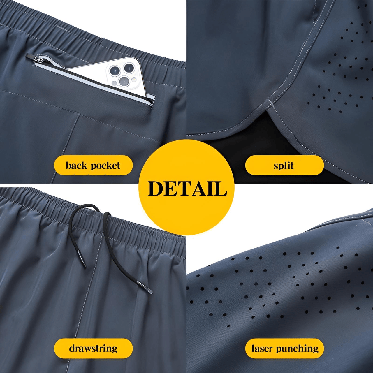 Men's Running Shorts Quick-Drying Fitness Double Layer Shorts Men's New Sport Workout Training Bodybuilding Shorts, Drestiny, Shorts, S, M, L, XL, XXL, United States, Canada, Australia, Gender_Men, New Zealand, United Kingdom, UK, Blue-Grey, White, Black, Fluorescent Green, Fluorescent Blue, Army Green, Brown, Sky Blue, Dark Pink, Purple, Orange, running shorts for men, men's athletic shorts, men's running shorts with pockets, running shorts men, men's gym shorts, 2 n 1 running shorts men, shopdrestiny.com