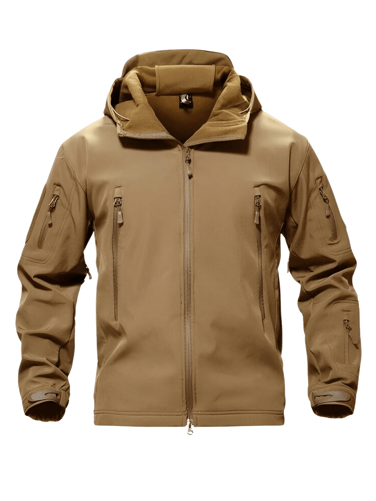 Men's Winter Jacket - Water-Resistant Soft Shell Coat with Hood & Fleece Lining -, Coats , Drestiny , Australia, Black, Blue, Blue Green, Brown, Canada, Coats, Coffee, Dark Brown, Green, Grey, Jackets, Khaki, L, Light Grey, M, Navy, Royal Blue, S, Sand, United Kingdom, United States, XL, XXL , Drestiny , www.shopdrestiny.com