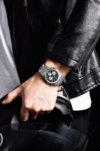 Thumbnail for Men's Sapphire Dial Chronograph 200m Waterproof Sports Watch - Ode to Audemars Piguet's Royal Oak -, Watches , Drestiny , Australia, Black, Blue, Canada, New Zealand, Silver, United Kingdom, United States, Watches, White , Drestiny , www.shopdrestiny.com