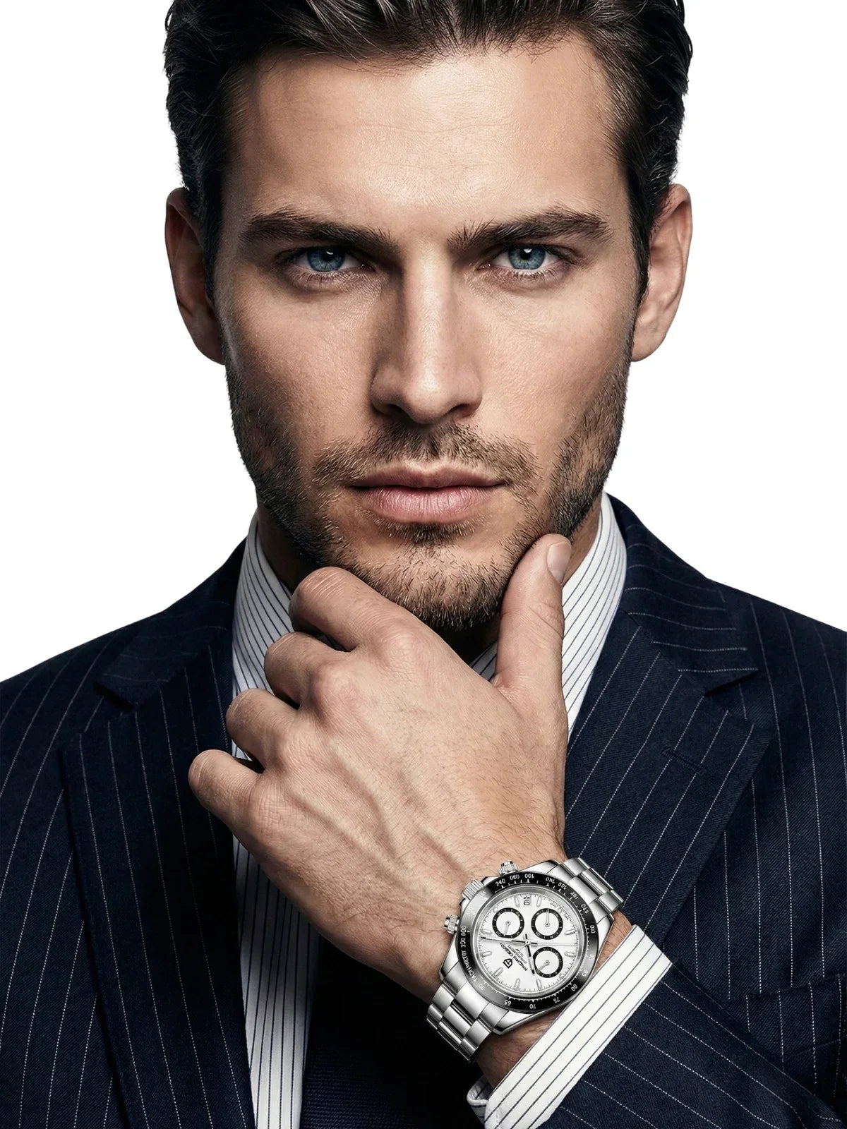 Men's Sapphire Stainless Steel Luxury Watch ( Identical To Daytona Watch )