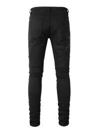 Thumbnail for Men's Snake Embroidery Jeans Skinny Tapered Stretch Streetwear Denim Pants With Rips -, Jeans , Drestiny , 28, 30, 31, 32, 33, 34, 36, 38, 40, Australia, Black, Casual Pants, Jeans, New Zealand, Skinny Jeans, United Kingdom, United States , Drestiny , www.shopdrestiny.com