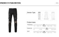 Thumbnail for Men's Snake Embroidery Jeans Skinny Tapered Stretch Streetwear Denim Pants With Rips -, Jeans , Drestiny , 28, 30, 31, 32, 33, 34, 36, 38, 40, Australia, Black, Casual Pants, Jeans, New Zealand, Skinny Jeans, United Kingdom, United States , Drestiny , www.shopdrestiny.com
