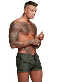 Thumbnail for Men's Sport Swim Shorts, Drestiny, Shorts, Swim Shorts, United States, USA, Canada, Australia, New Zealand, United Kingdom, UK, Army Green, Navy Blue, Black, Red, M, L, XL, XXL, 2 XL, men's athletic swim shorts, men's quick dry swim shorts, men's performance swim shorts, men's training swim shorts, men's sports swim shorts, men's active swim shorts, mens fast dry swim shorts, men's swim shorts for sport, mens swimming shorts gym, shopdrestiny.com