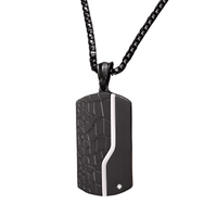 Thumbnail for Men's Stainless Steel Dog Tag Pendant Necklace Geometric Dogtag Necklaces Gift for Him Jewelry, Drestiny, FR, Men's Dog Tags, Military Dog Tags, Silver, Black, Gold, 20