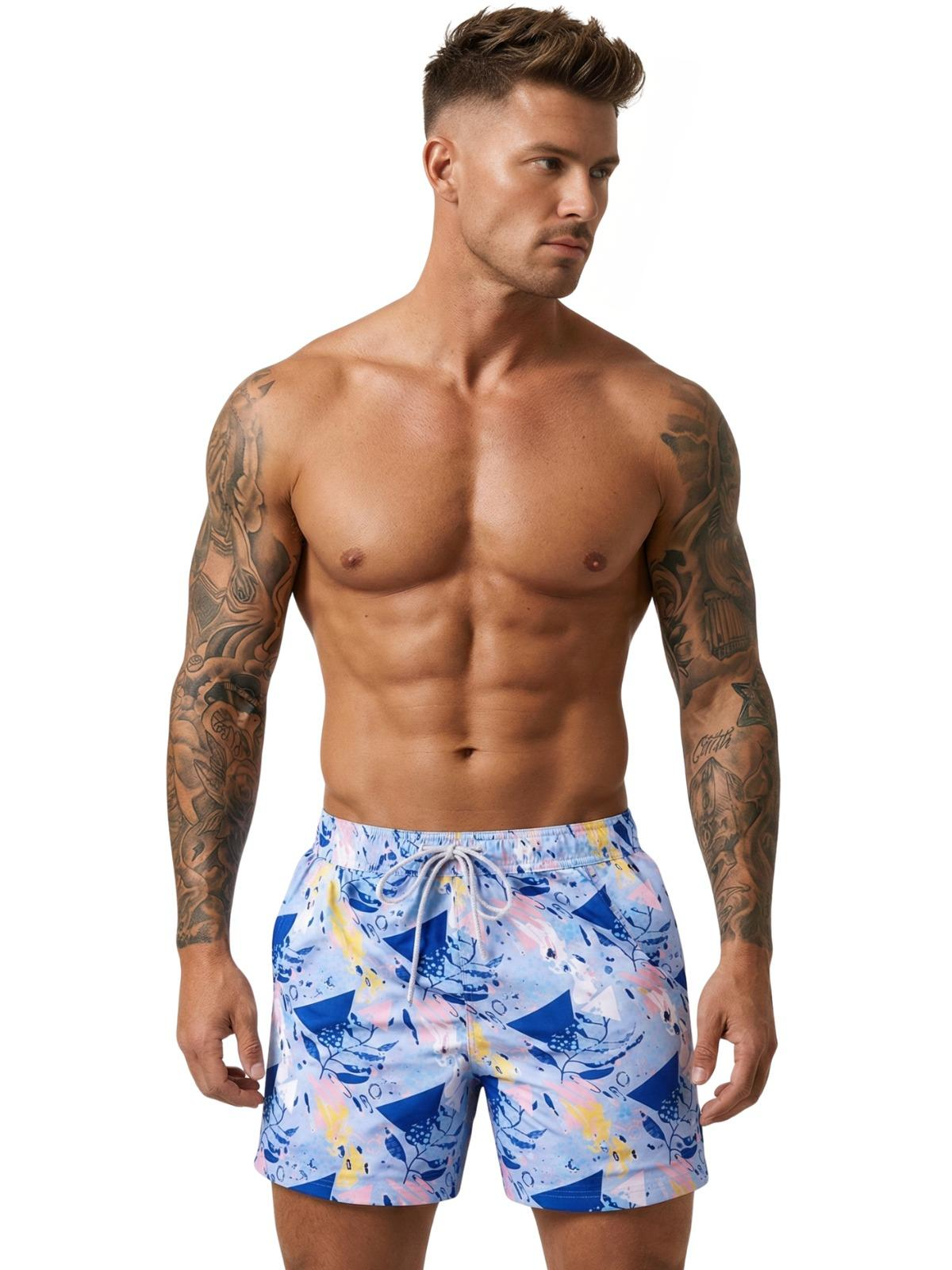 Men's Swimming Trunks with Compression Liner