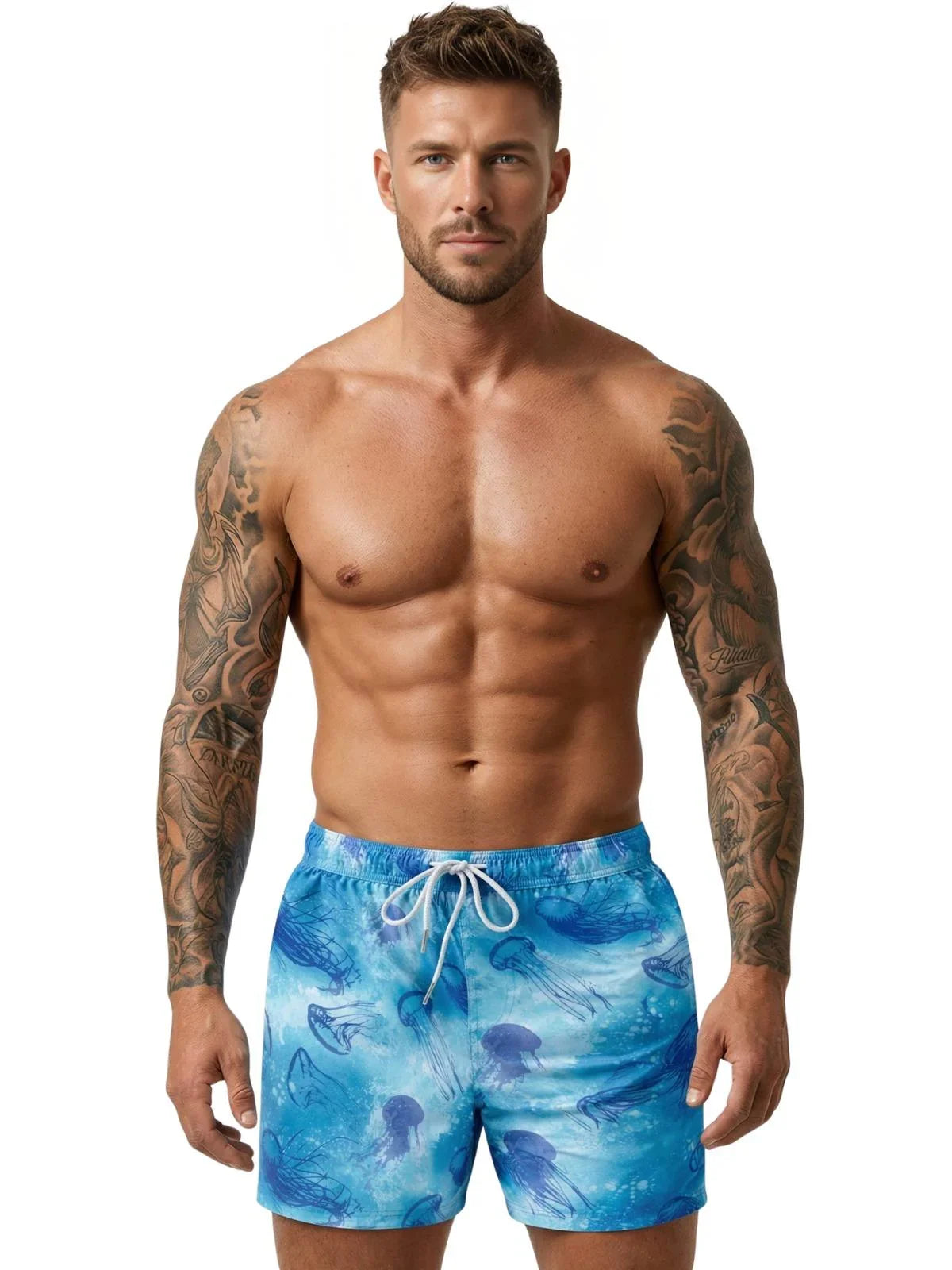 Men's Swimming Trunks with Compression Liner