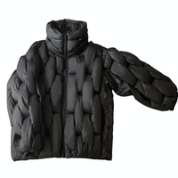 Thumbnail for Men's Thick Parkas Jackets Luxury Designer Square Weave Bubble Coat High Collar Warm Jacket Casual Oversized Warm, Drestiny, Coats, Puffer Jackets, United States, Canada, Australia, United Kingdom, USA, Uk , Black, Brown, Khaki, White, Green, S, M, L, XL, Men's Puffer Jackets, Best Men's Winter Coats, Men's Bubble Coats, shopdrestiny.com