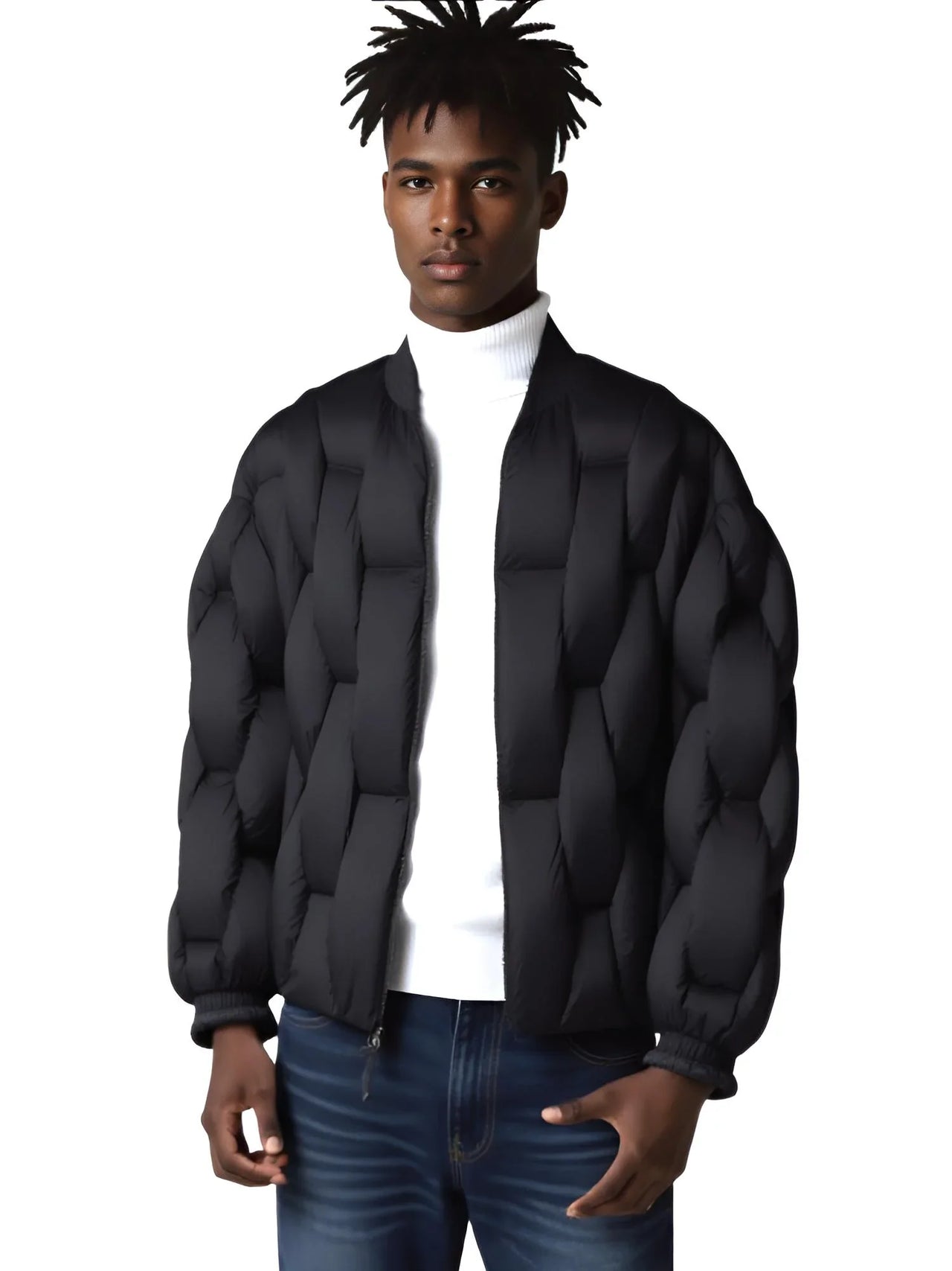 Men's Thick Parkas Jackets Luxury Designer Square Weave Bubble Coat High Collar Warm Jacket Casual Oversized Warm, Drestiny, Coats, Puffer Jackets, United States, Canada, Australia, United Kingdom, USA, Uk , Black, Brown, Khaki, White, Green, S, M, L, XL, Men's Puffer Jackets, Best Men's Winter Coats, Men's Bubble Coats, shopdrestiny.com