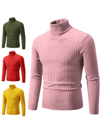 Thumbnail for Men's Turtleneck Sweaters Solid Color Slim Fit Fashionable Pullover Mens Winter Outdoor Tops -, Turtlenecks , Drestiny , 4XL, 5XL, Army Green, Australia, Beige, Black, Blue, Brown, Canada, Dark Blue, Dark Grey, Grey, L, Light Grey, Long Sleeves, M, Navy, New Zealand, Pink, Red, Sky Blue, Turtlenecks, United Kingdom, United States, White, Wine Red, XL, XXL, XXXL, Yellow , Drestiny , www.shopdrestiny.com