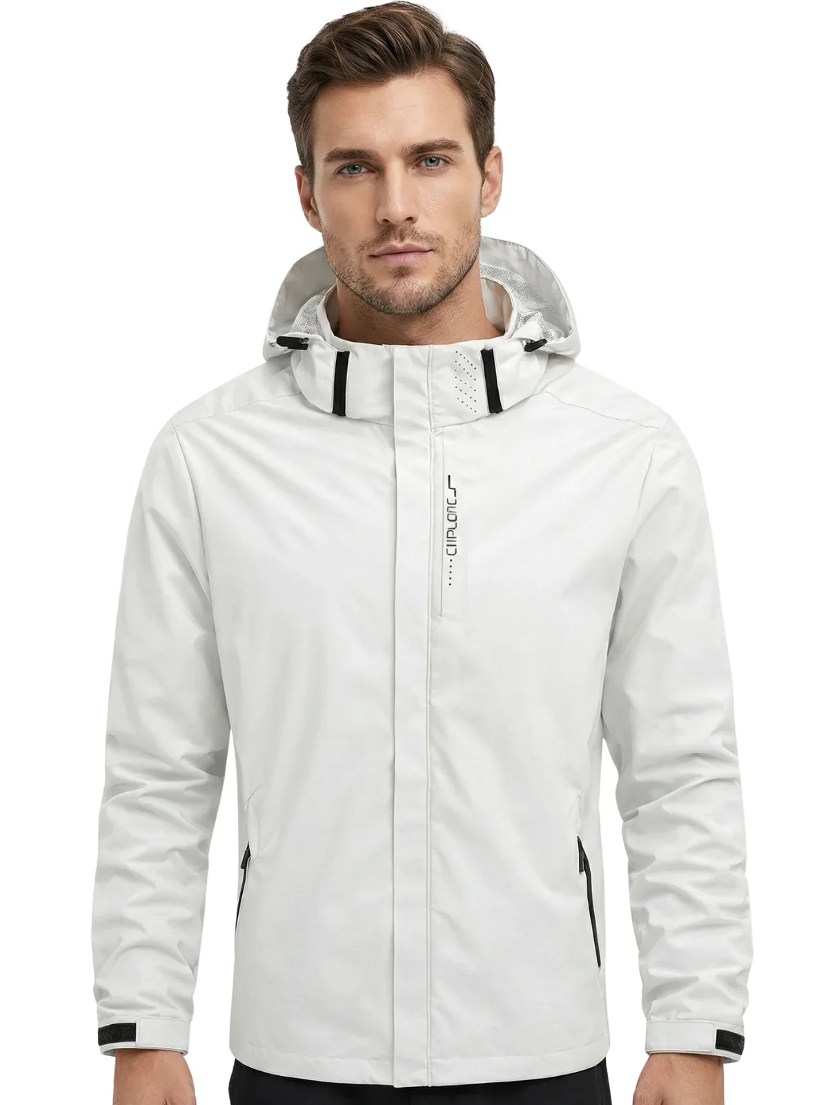 Men's Lightweight Rain Jacket With Hood Outdoor Waterproof Raincoat Streetwear Hiking Windproof Jacket Climbing Outdoor Jackets