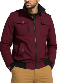 Thumbnail for Men's Windbreaker Bomber Jacket -, Coats & Jackets , Drestiny , 4XL, Army Green, Australia, Beige, Black, Bomber Jackets, Coats, Dark Red, FR, Jackets, L, M, Navy, New Zealand, S, United Kingdom, United States, XL, XXL, XXXL , Drestiny , www.shopdrestiny.com