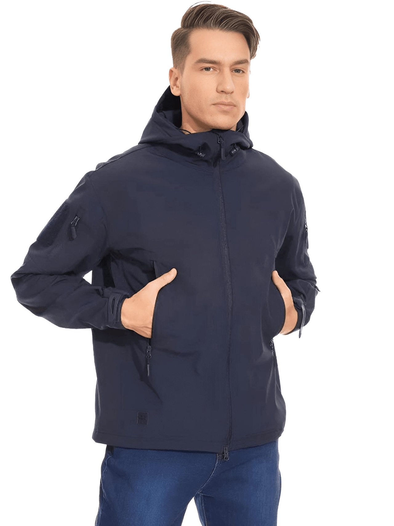 Men's Winter Jacket - Water-Resistant Soft Shell Coat with Hood & Fleece Lining -, Coats , Drestiny , Australia, Black, Blue, Blue Green, Brown, Canada, Coats, Coffee, Dark Brown, Green, Grey, Jackets, Khaki, L, Light Grey, M, Navy, Royal Blue, S, Sand, United Kingdom, United States, XL, XXL , Drestiny , www.shopdrestiny.com
