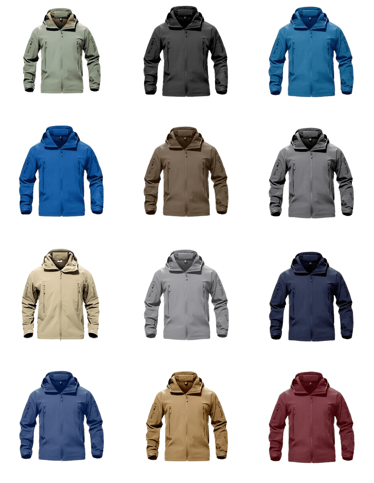Men's Winter Jacket - Water-Resistant Soft Shell Coat with Hood & Fleece Lining -, Coats , Drestiny , Australia, Black, Blue, Blue Green, Brown, Canada, Coats, Coffee, Dark Brown, Green, Grey, Jackets, Khaki, L, Light Grey, M, Navy, Royal Blue, S, Sand, United Kingdom, United States, XL, XXL , Drestiny , www.shopdrestiny.com