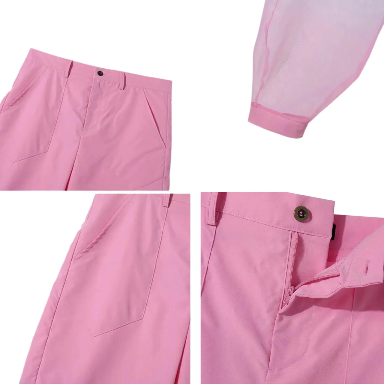 Mens See Through Pants with Pockets S-5XL